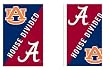 Auburn University and University of Alabama - House Divided Flag - Garden Size
