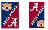 Auburn University and University of Alabama - House Divided Flag -
Garden Size