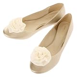 *新着* mysty woman シフォンコサージュ付きバレエシューズ