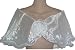 Sheer Soft White Organza Lightweight Evening Wrap Capelet for Prom Wedding Bride