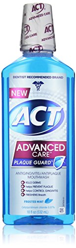 Accu-chek Compact Plus Advanced Care Plaque Guard Mouthwash, Frosted Mint, 18 Fluid Ounce