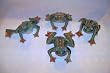 Mystical Green Frog Pond Sculpture Statue Gift Set