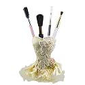 Victorian Brush Holder Torso Mannequin Ivory Crochet
