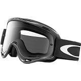 Oakley MX O Frame Adult Dirt Off-Road Motorcycle Goggles Eyewear w/ Free B&F Heart Sticker - Jet Black/Clear