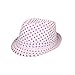 Premium Polka Dot Cotton Fedora Hat, Purple