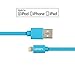 [Apple MFI Certified] Omars 3ft/ 0.9m Lightning 8pin to USB Power and SYNC Flat Cable Charger Cord for Apple iPhone 5 / 5s / 5c / 6 / 6 Plus, iPod touch 5, iPod nano 7, iPad Mini / mini 2/ mini 3, iPad 4 / iPad Air / iPad Air 2 (Blue 0.9m)