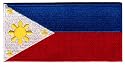 Philippines Flag Embroidered Patch Filipino Pinoy Iron-On National Emblem