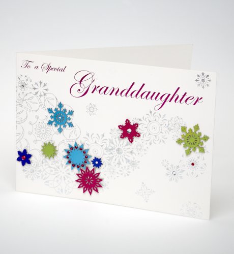 Granddaughter Sparkle Text Card
