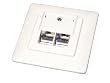 Lindy Netzwerkdose Unterputz Cat.6, 2 x RJ-45 Anschl�sse, voll geschirmt, LSA+Anschluss