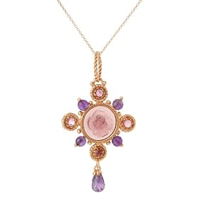 Tagliamonte - 14k Rose Gold Purple Venetian Cameo with Amethyst and Tourmaline... by