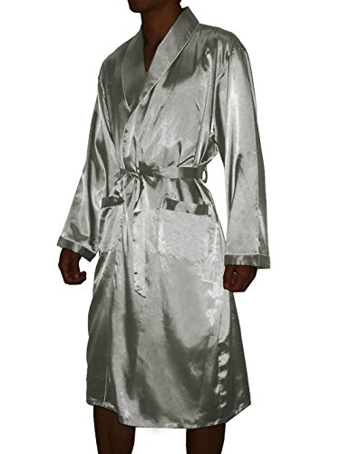 Mens Long Silk Couture Lounge / Sleepwear Robe - One Size Fits Most