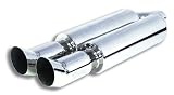 3A Racing 63-0688 Muffler Universal Twin Pipe DTM Round