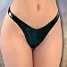 Patent PVC Thong Lycra Back in Black One Size