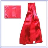 Striped Satin Scarf - Red
