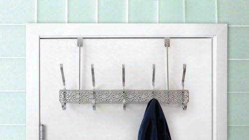 10 HOOK OVER THE DOOR HOOK TRIPLE WIRE STAMPED METAL RACK