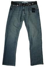 Urban Republic men's comfort fit dark wash belt jean