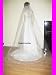 White 2T Bridal Cathedral CUT/NO EDGE Plain Wedding Bridal Veil