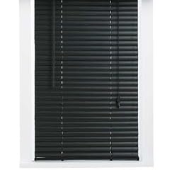 Vinyl 1 Inch Mini Blind- Black35x64