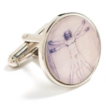 Vitruvian Man Leonardo da Vinci Cufflinks Cuff Links