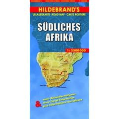 Hildebrand's Urlaubskarten, S�dliches Afrika: Botswana, Lesotho, Madagascar, Mozambique, Namibia, South Africa, Swaziland, Zimbabwe. Stadtpl�ne von ... Africa / Indian Ocean Travel Map)