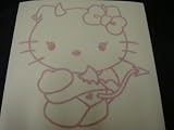 41MDCVNBK L. SL160  Hello Kitty Racing Car Decal Sticker (New) Pink Devil style