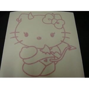 "Hello Kitty" Racing Car Decal Sticker (New) Pink Devil style