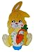Wanduhr Uhr Holz Kinder Kinderzimmer Kinderuhr mit Pendel Hase 38cm