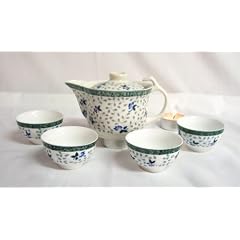 Kleines asiatisches Teeset 045 Teeservice aus Keramik 5tlg. Teekanne mit Tassen