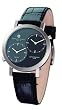 Charles Hubert Paris - Men's Premium Dual Time Function Watch with Black Dial and Silver-tone Hands/Markers