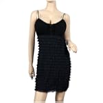 Sexy MidNight Black Chiffon Plus Size Mini Dress