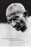 (24x36) Gandhi Live Forever Art Poster Print