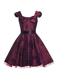 Cap Sleeves Square Neck Vintage Taffeta Party Dress 