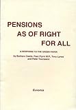 Pensions as of right for all : a response to the Green Paper