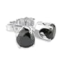 1/4ct Black Diamond Stud Earrings 14k White Gold