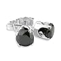 14k White Gold Black Diamond Stud Earrings (1 cttw)