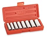 3/8-Inch Drive Deepwell Socket Set Crv (SAE) - 9-Piece