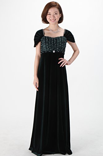 ツイード(TWEED) 演奏会ロングドレス 発表会 エンパイアドレス ベロア 5602