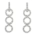 10K White Gold Diamond Circles Drop Earrings