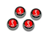 TVG Motoring Essentials LPC-204 Snap Caps ABS Chrome Coiled Snake -Red