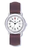 Swiss Army Wrist Watches-Swiss Army Cavalry Watch Polished Stainless - White Face - Small Midsize Watch 24530