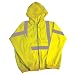 Global Glove GLO-HS1 Class 3 High Visibility Hooded Sweatshirt with 3M Scotchlite Reflective, Large (Case of 25)