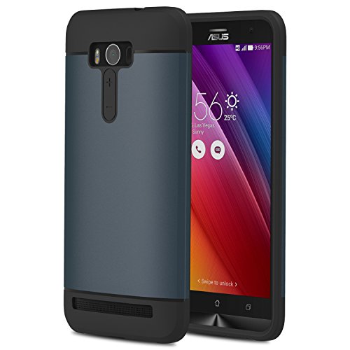 MoKo ASUS Zenfone 2 Laser Case - [Scratch Resistant] Armor Series Dual Layer Protection - Bumper Cover for ASUS Zenfone 2 Laser (ZE550KL / ZE551KL) 5.5 Inch Smartphone 2015 Release, INDIGO