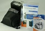 Large Drawstring Deluxe Flash Pouch (Black) For Canon , Nikon , Sony , vivitar , Sigma , Flashes With cap Holder and Lens Cleaning kit