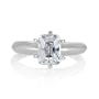 Sterling Silver 1.7ct Emerald Cubic Zirconia CZ Solitaire Ring