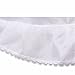 Edress Girls' 3 Hoops Petticoat Full Slip Flower Girl Crinoline Skirt (White, Large)