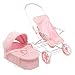 Rosebud 3-In-1 Doll Pram/Carrier/Stroller - Pink
