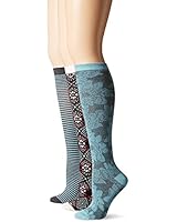PACT Women's Folkloric Knee Sock Gift Box (Pack of 3)
