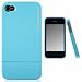 CaseCrown Metallic Glider Case for Apple iPhone 4 and 4S (AT&T, Sprint, & Verizon compatible) - Light Blue