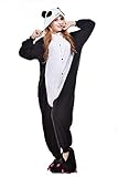 Newcosplay Adult Onesie Halloween Costumes Party Dress S M L Xl (Medium (fit for 163cm-172cm), Red eye panda)