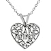 Sterling Silver Grandmother in Heart Necklace